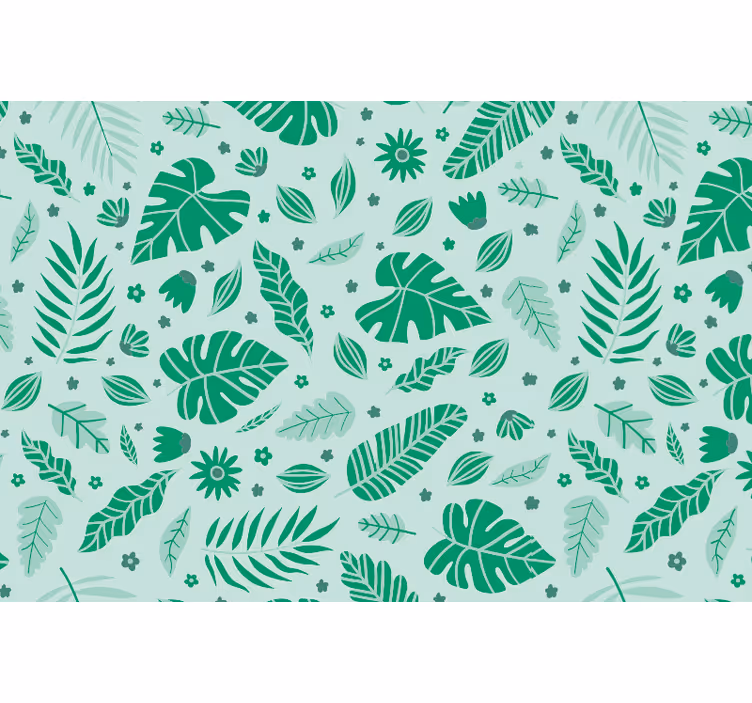 Estor enrollable verde hojas tropicales - TenVinilo