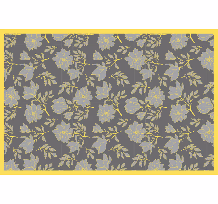 Estor enrollable gris flores pantone - TenVinilo