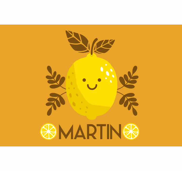 Estor enrollable beige limones sonrientes personalizados - TenVinilo