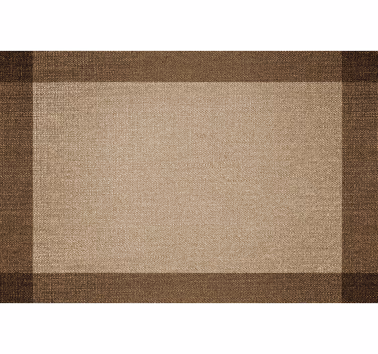 Estor enrollable beige con mantelito marrón bordeado - TenVinilo