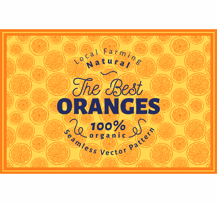 Estor enrollable naranja mantel naranja con dibujo a mano - TenVinilo