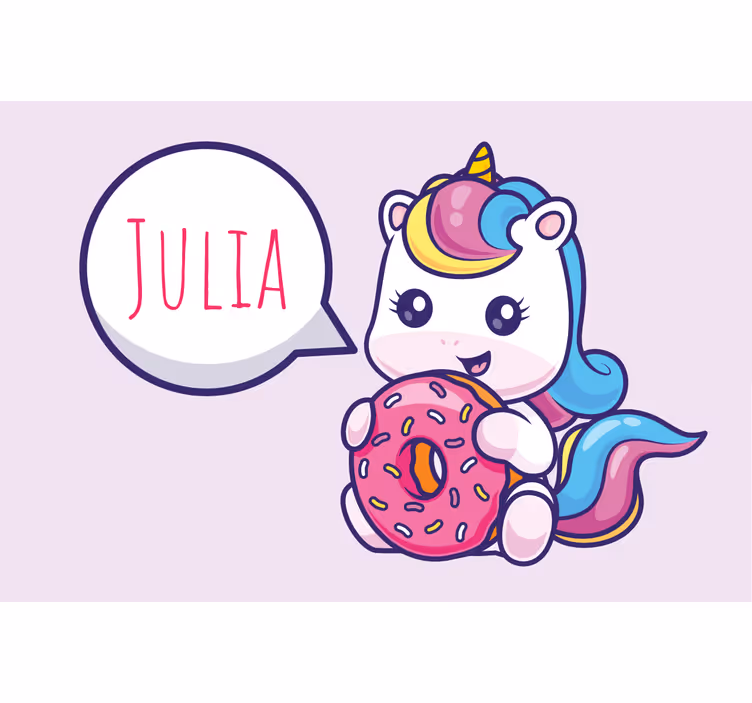 Estor enrollable morado unicornio con donut - TenVinilo