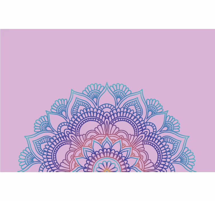 Estor enrollable morado media mandala - TenVinilo