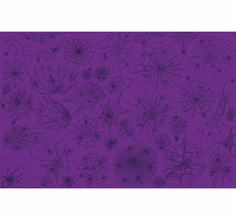 Estor enrollable morado con araña y telaraña - TenVinilo