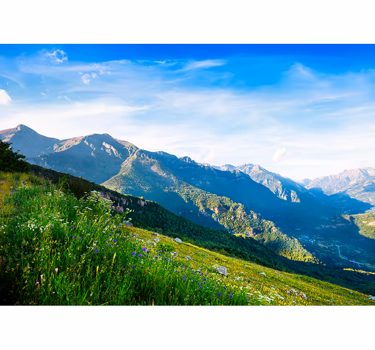 Estor enrollable habitación paisaje montañés - TenVinilo