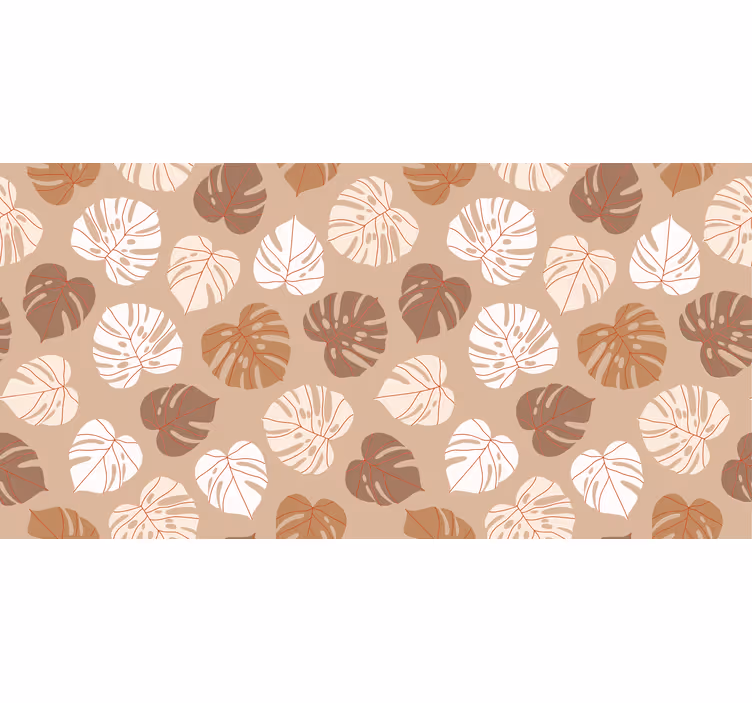 Estor enrollable habitación plantas tropicales beige - TenVinilo