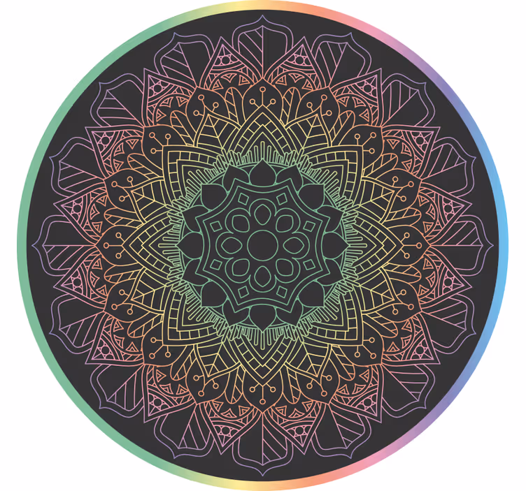 Estor enrollable habitación mandala arcoíris - TenVinilo