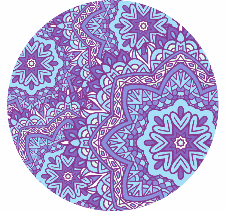 Estor enrollable habitación mandala azul y morado - TenVinilo