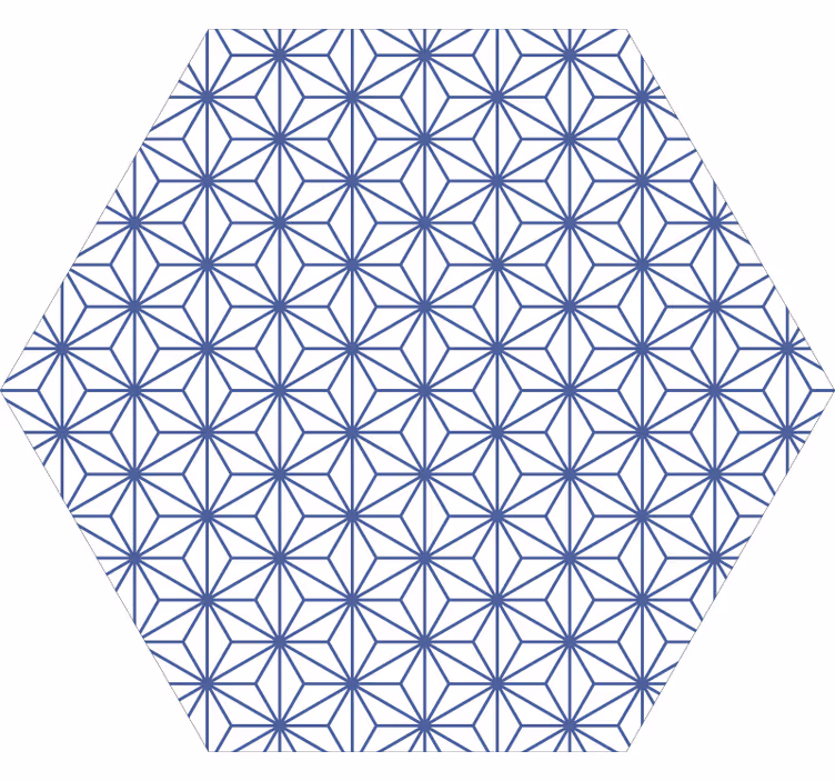 Estor enrollable habitación azulejos estrellas azules - TenVinilo