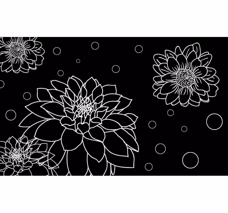Estor enrollable habitación flores abstractas - TenVinilo