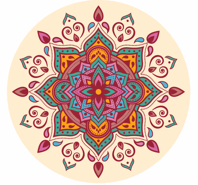 Estor enrollable habitación mandala rosado - TenVinilo