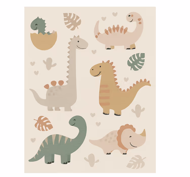 Estor enrollable infantil diseño jurassic beige - TenVinilo