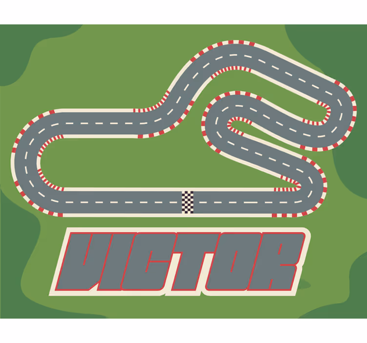 Estor enrollable infantil pista de carreras personalizada - TenVinilo