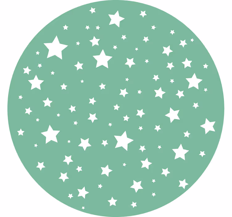 Estor enrollable infantil estrellas verdes redondas - TenVinilo