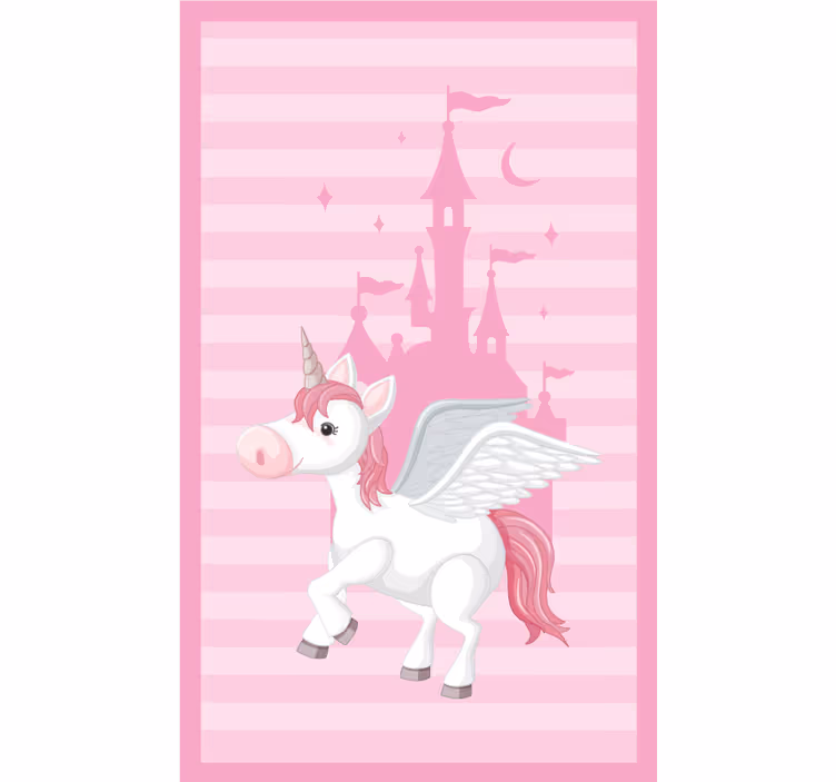 Estor enrollable infantil unicornio con castillo princesa - TenVinilo