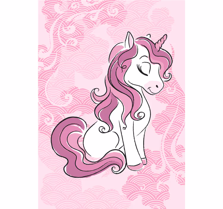 Estor enrollable infantil unicornio saltando en nubes - TenVinilo