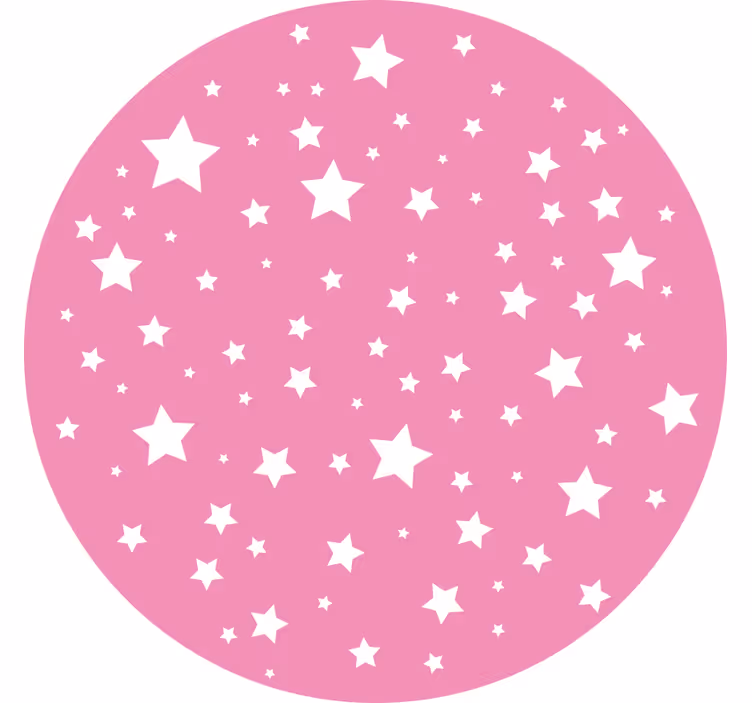 Estor enrollable infantil estrellas rosas redondas - TenVinilo