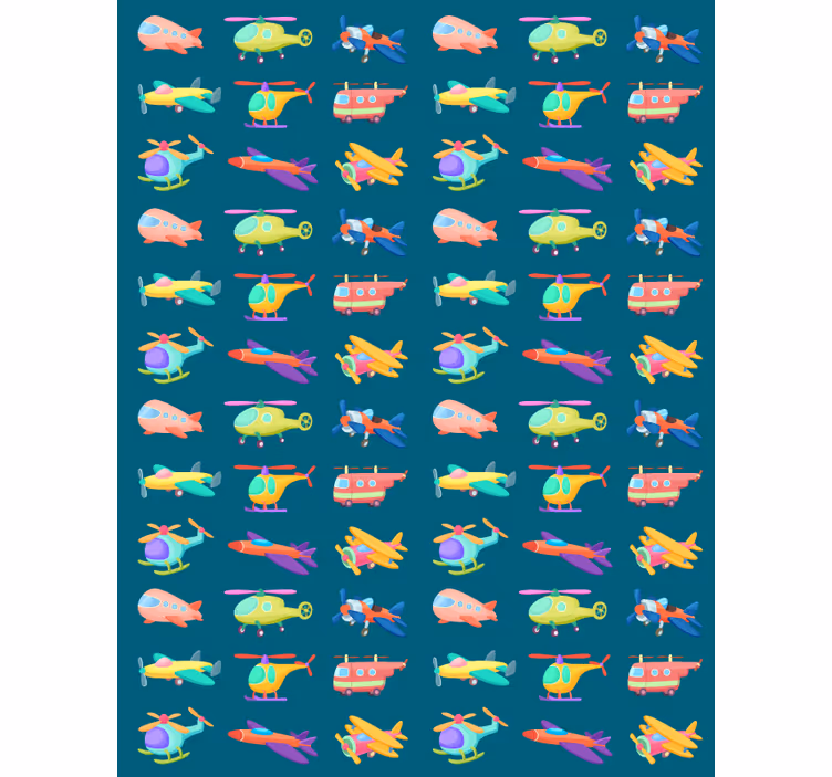 Estor enrollable infantil aviones y aeronaves coloridos - TenVinilo