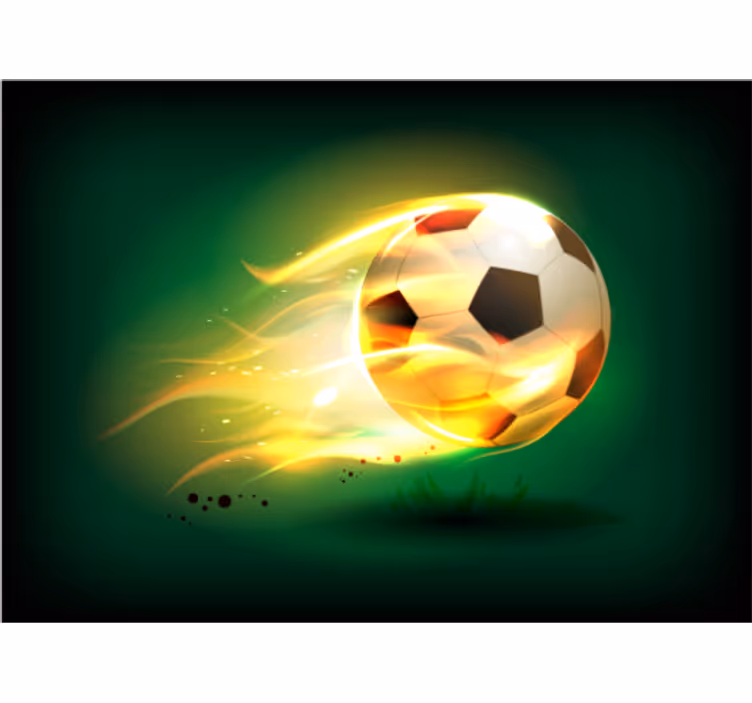 Estor enrollable infantil balón de fútbol en llamas - TenVinilo