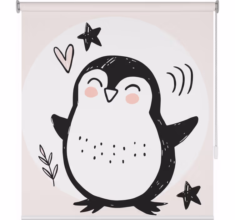 Estor enrollable infantil dibujo de pingüino bebé - TenVinilo