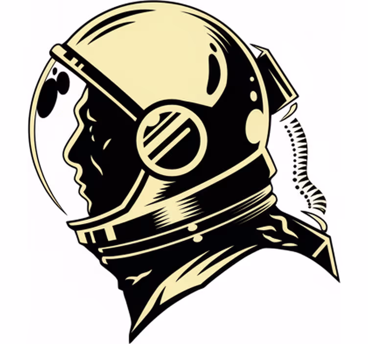 Estor enrollable infantil astronauta monocromo vintage - TenVinilo