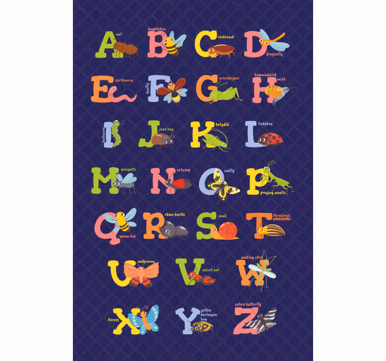Estor enrollable infantil abc en inglés - TenVinilo