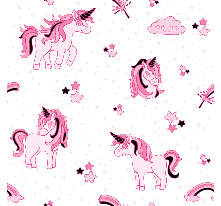 Estor enrollable infantil mundo de unicornios doodle - TenVinilo