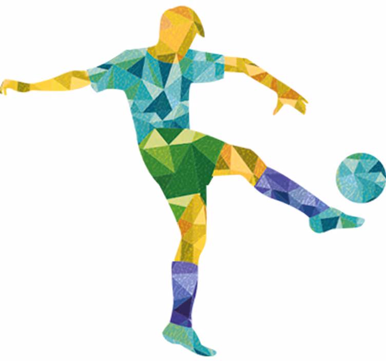 Estor enrollable juvenil ilustración geométrica fútbol - TenVinilo