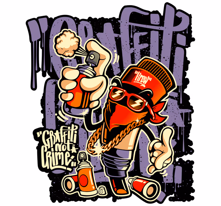Estor enrollable juvenil arte urbano graffiti - TenVinilo