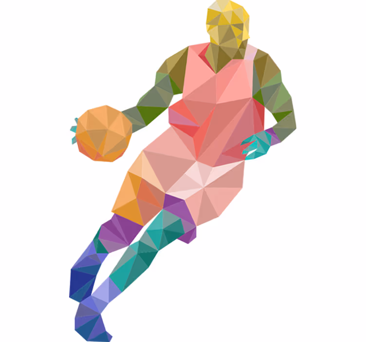 Estor enrollable juvenil baloncesto origami - TenVinilo