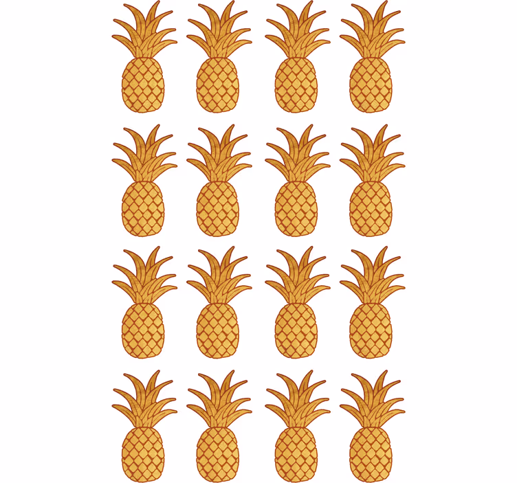 Estor enrollable juvenil patrón piña dorada - TenVinilo
