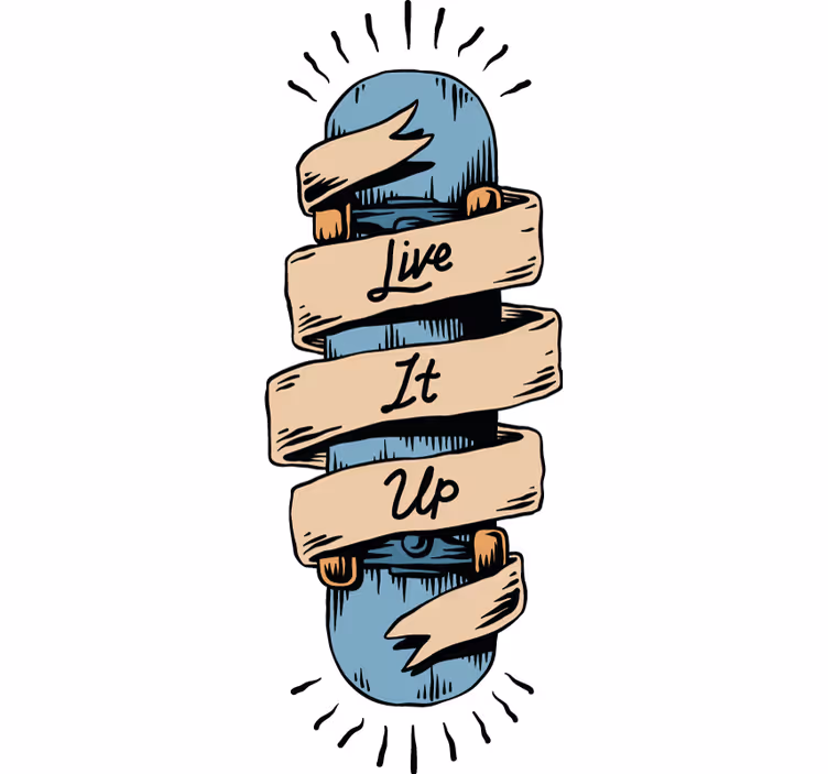 Estor enrollable juvenil texto de skateboard - TenVinilo