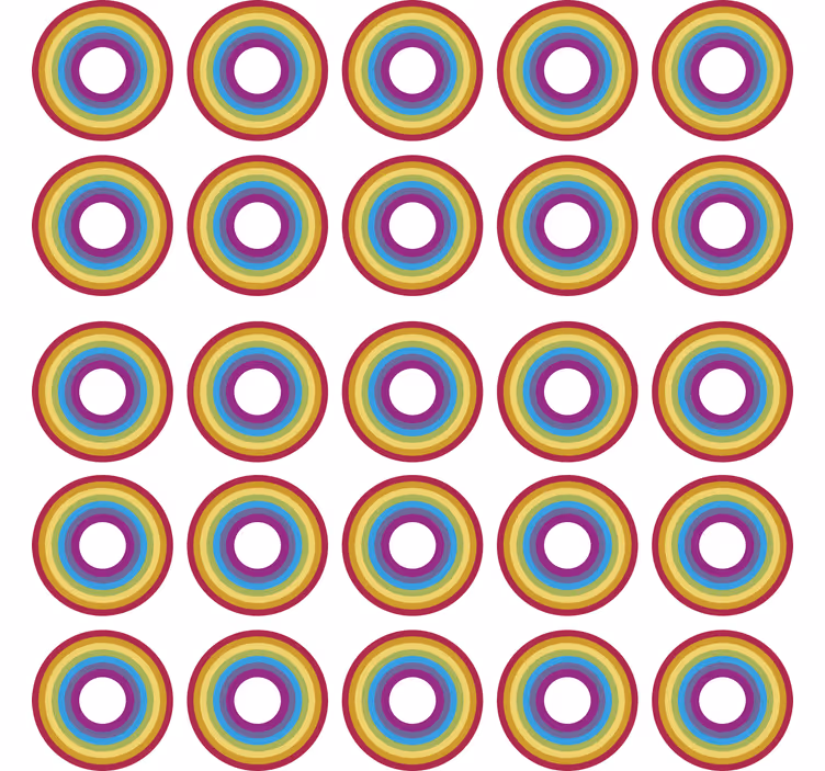 Estor enrollable juvenil geométricos arco iris - TenVinilo