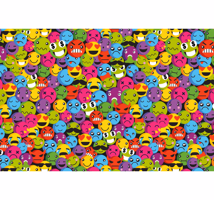 Estor enrollable juvenil composición de emojis - TenVinilo
