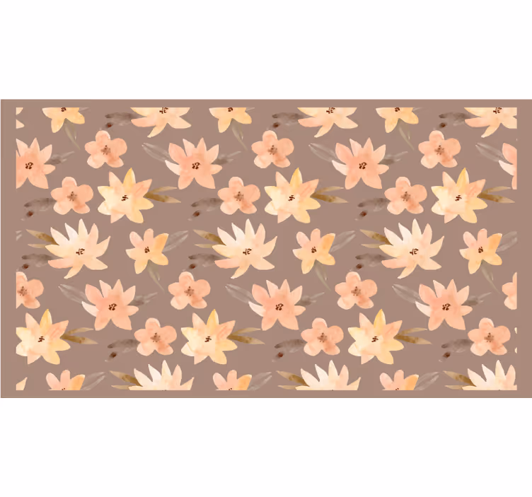 Estor enrollable beige flores acuareladas colores pastel - TenVinilo