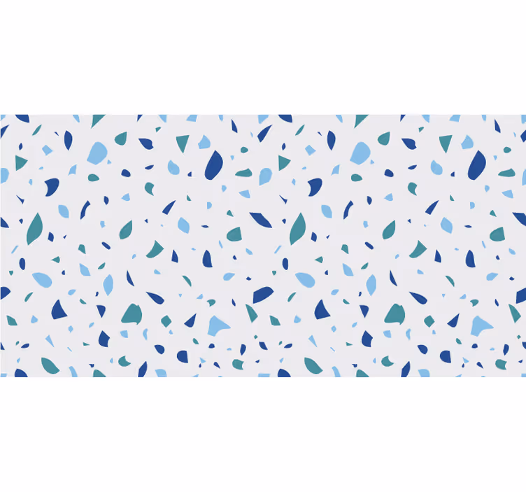 Estor enrollable blanco tonos azules terrazzo - TenVinilo