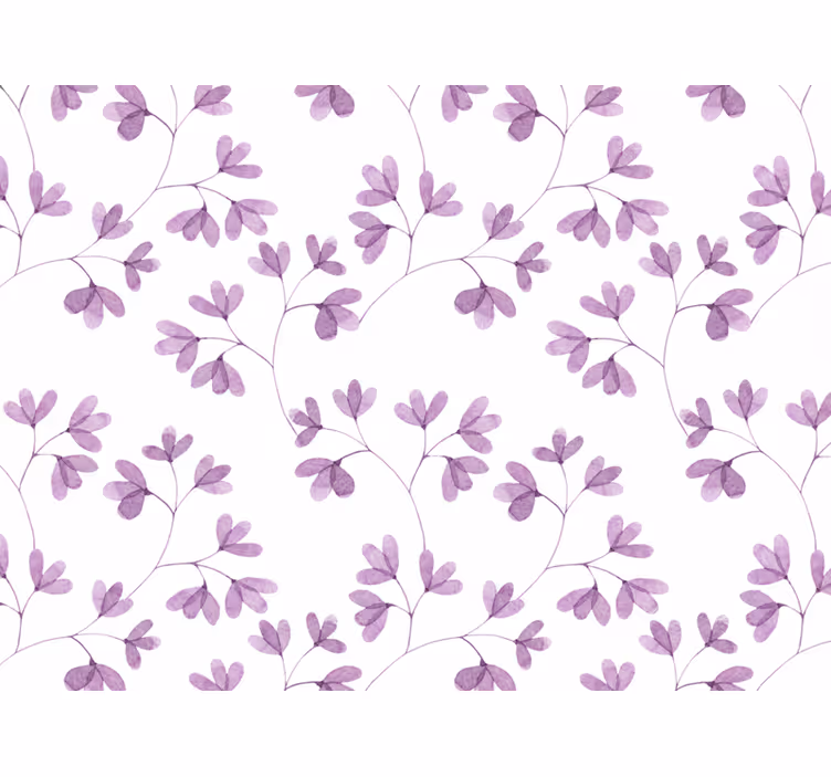 Estor estampado floral patrón morado - TenVinilo