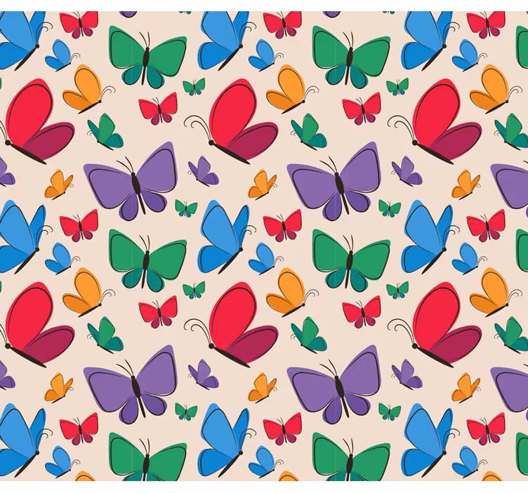 Estor enrollable animales mariposas voladoras infantiles - TenVinilo