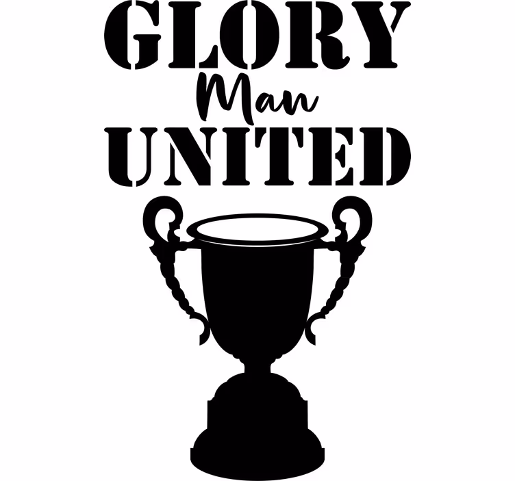 Estor enrollable frase gloria al manchester united - TenVinilo