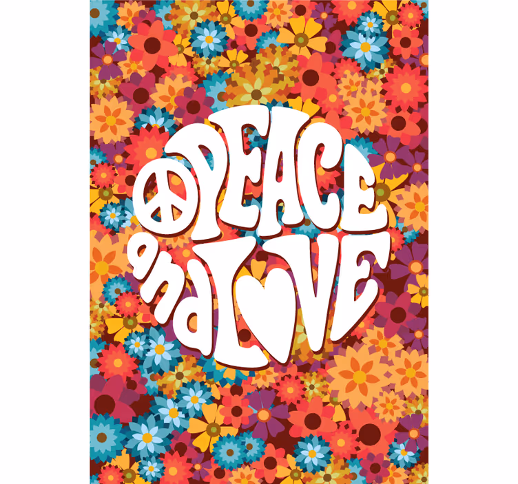 Estor enrollable frase paz y amor - TenVinilo
