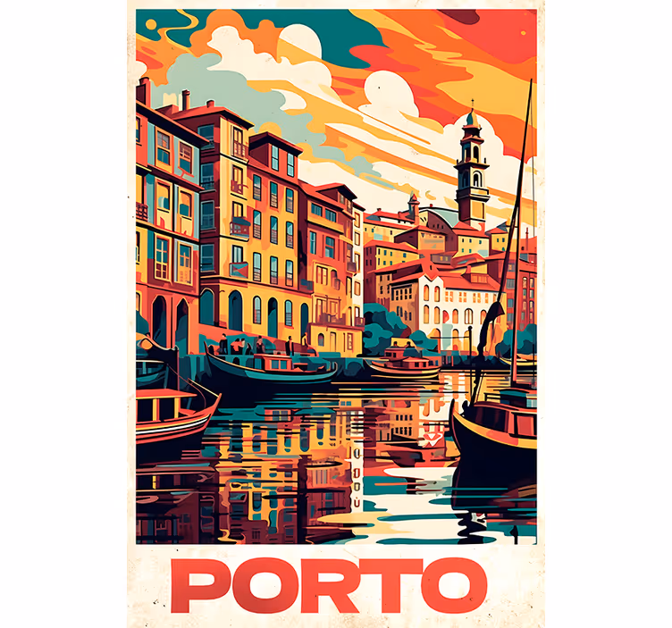 Estor enrollable vintage cartel de oporto vintage - TenVinilo