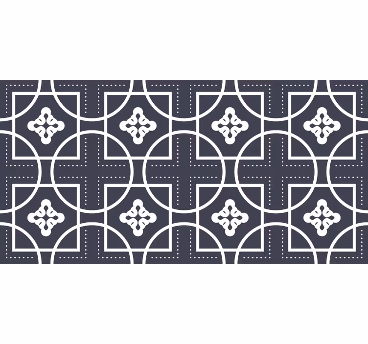Estor enrollable negro efecto de azulejos geométricos - TenVinilo