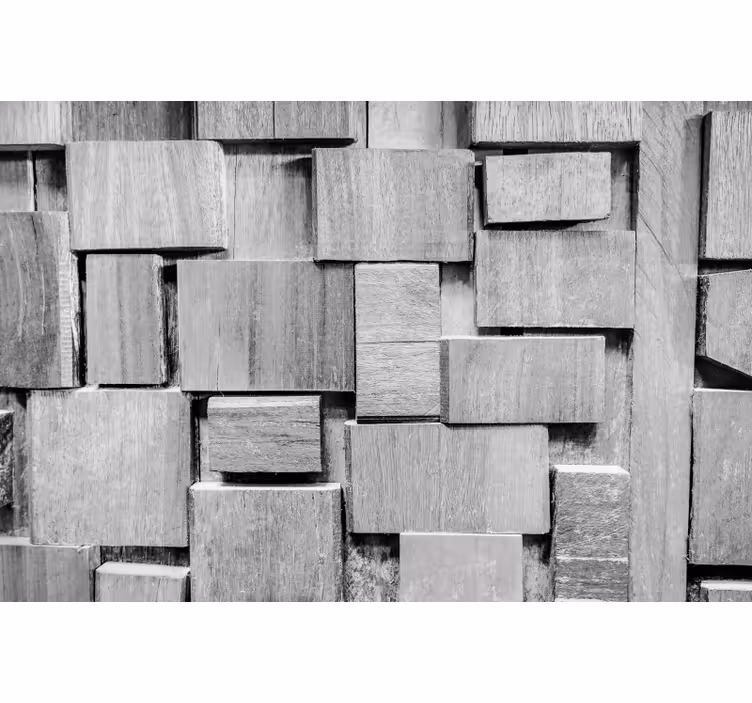 Estor enrollable gris textura 3d madera oscura - TenVinilo