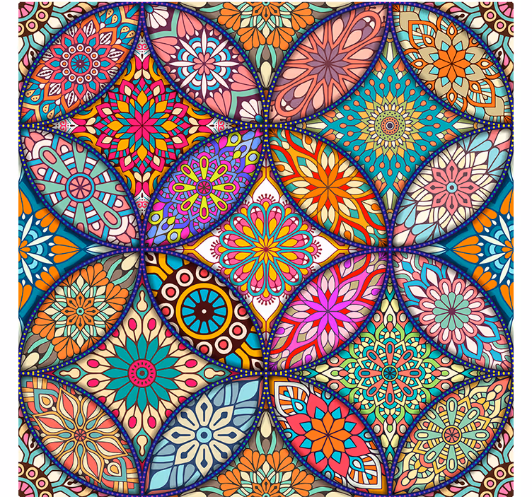 Estor enrollable baño mandalas coloridos - TenVinilo