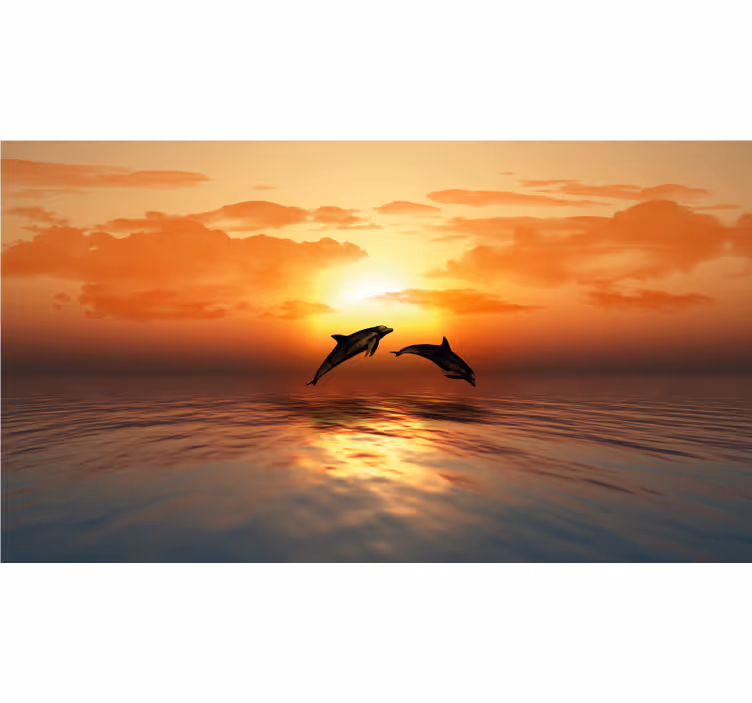 Estor enrollable baño 3d delfines nadando - TenVinilo