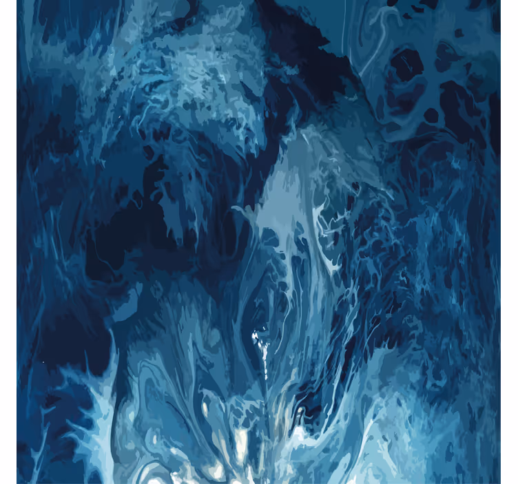Estor enrollable baño olas acuareladas azules - TenVinilo