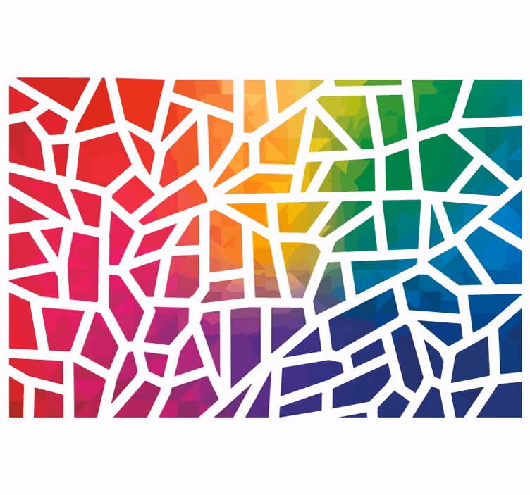 Estores enrollable oficina mosaico de colores - TenVinilo