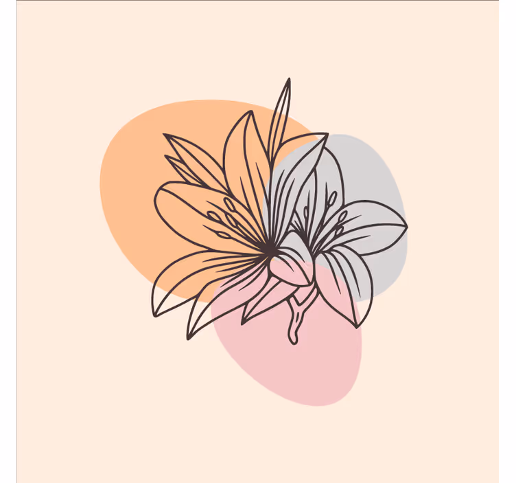Estores enrollable oficina diseño minimalista flores - TenVinilo