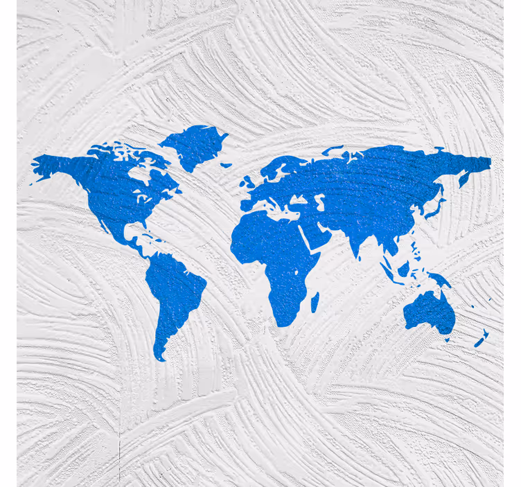 Estores enrollable oficina mapa mundial azul - TenVinilo