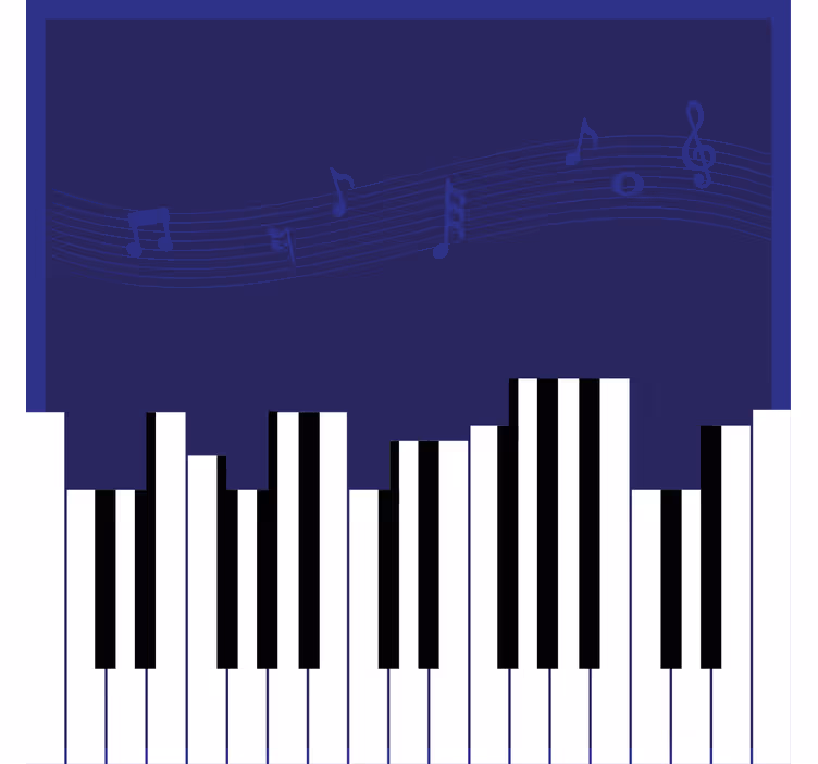 Estores enrollable oficina fondo piano - TenVinilo